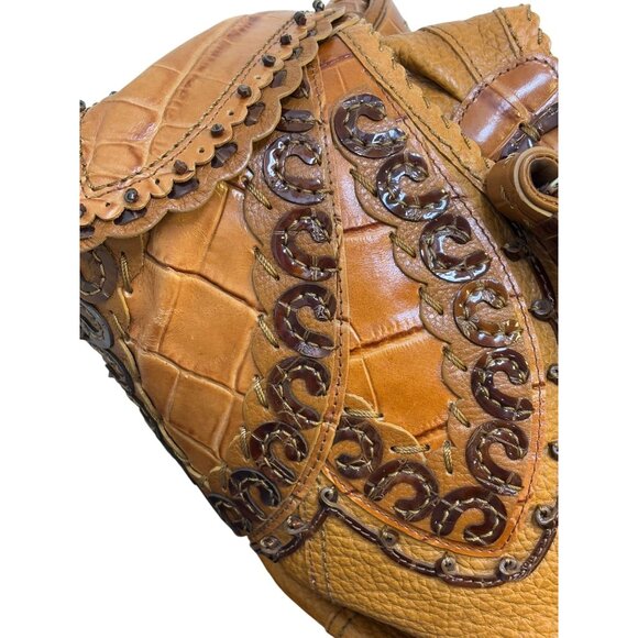 Brighton Brown Leather Hobo Bag With Heart Charm Accent - Picture 6 of 10